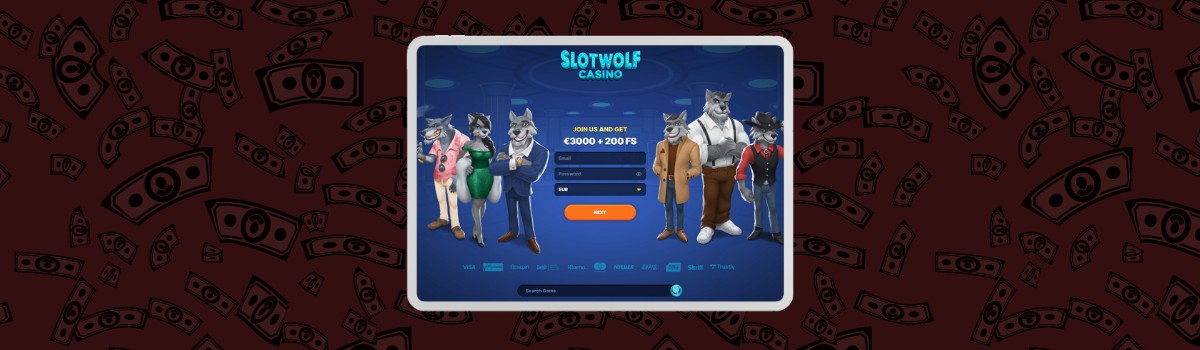 Screenshot von Slotwolf Casino in Deutschland.
